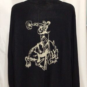 Crazy Train Memphis Cardigan with Leopard Trim Rodeo Western